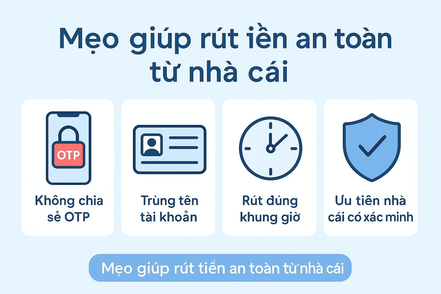 Mẹo rút tiền an toàn từ nhà cái